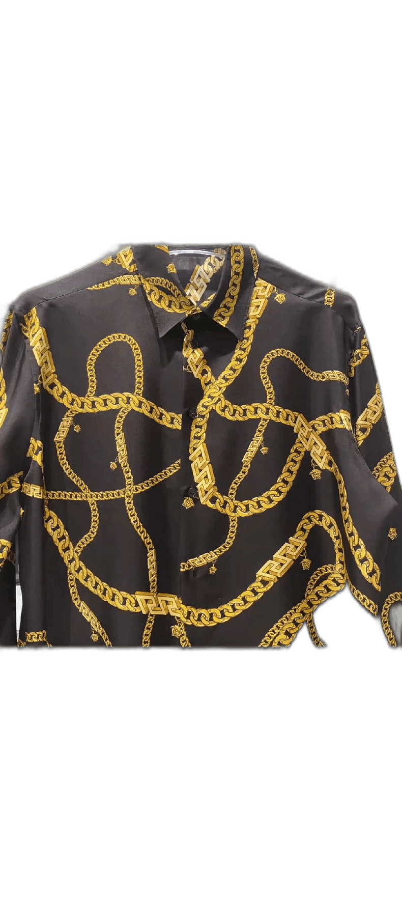 Versace Versace Chain Print Long Sleeve Shirt - dmc Size M / US 6-8 / IT 42-44 - 1 Thumbnail