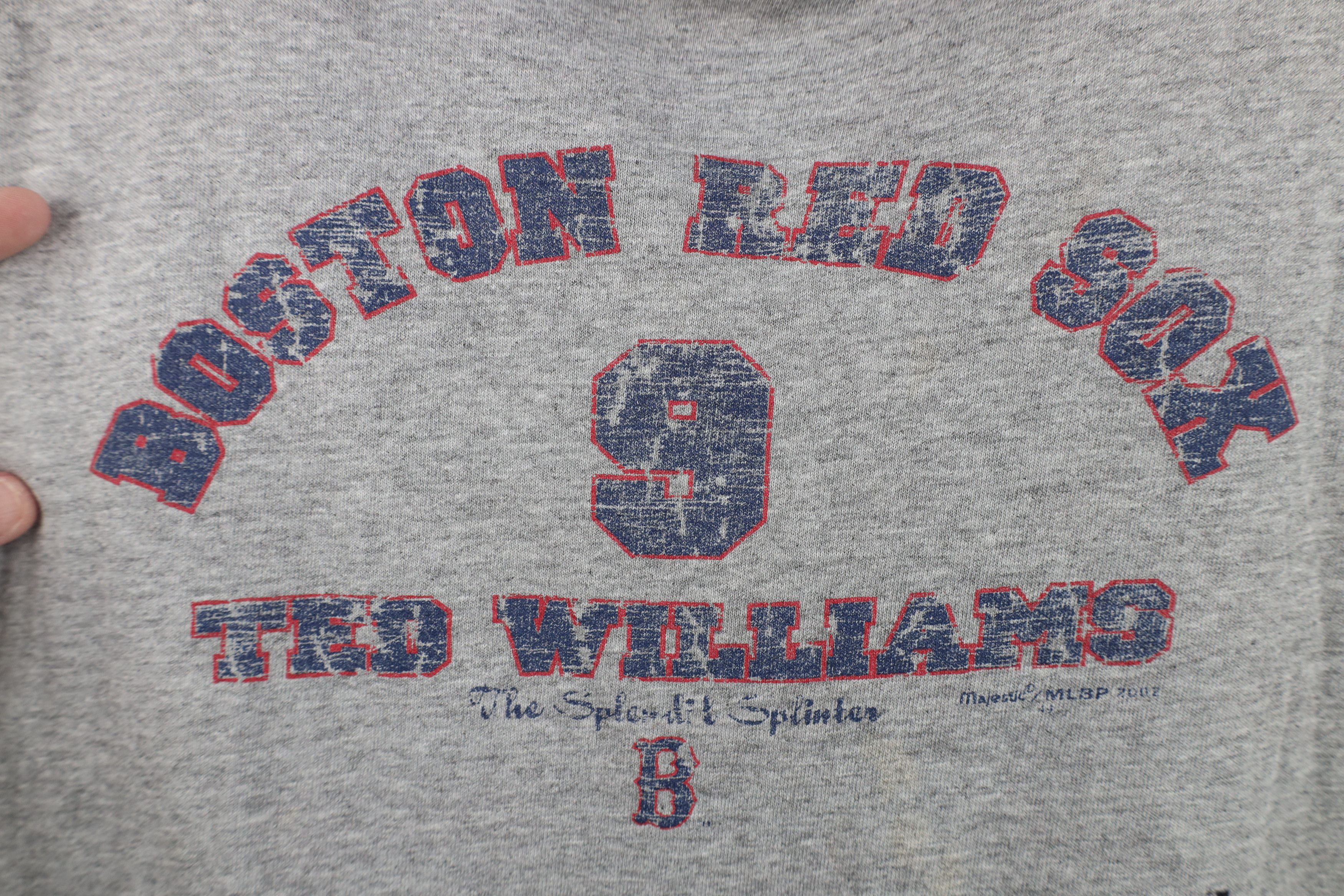Majestic Vintage Y2K 2002 Majestic Boston Red Sox T-Shirt Gray Size US XL / EU 56 / 4 - 4 Thumbnail
