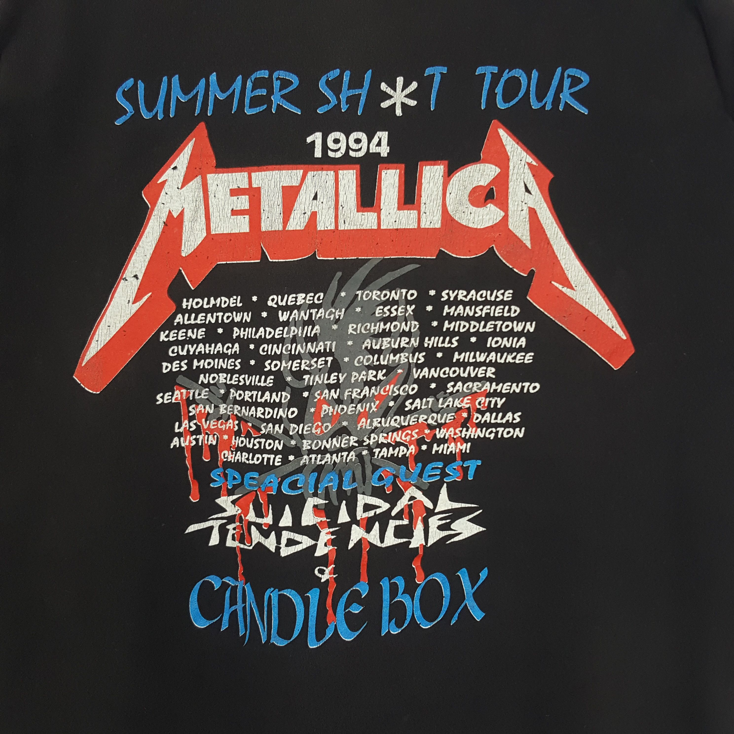 Band Tees × Metallica × Vintage Vintage 90's Metallica American Heavy Metal Band Tshirt Size US XXL / EU 58 / 5 - 4 Thumbnail