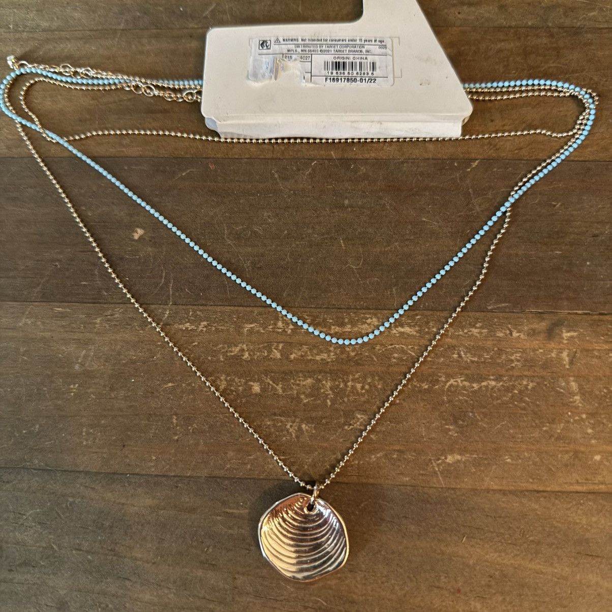 Other A new day triple strand clam shell pendant necklace Size ONE SIZE - 2 Thumbnail