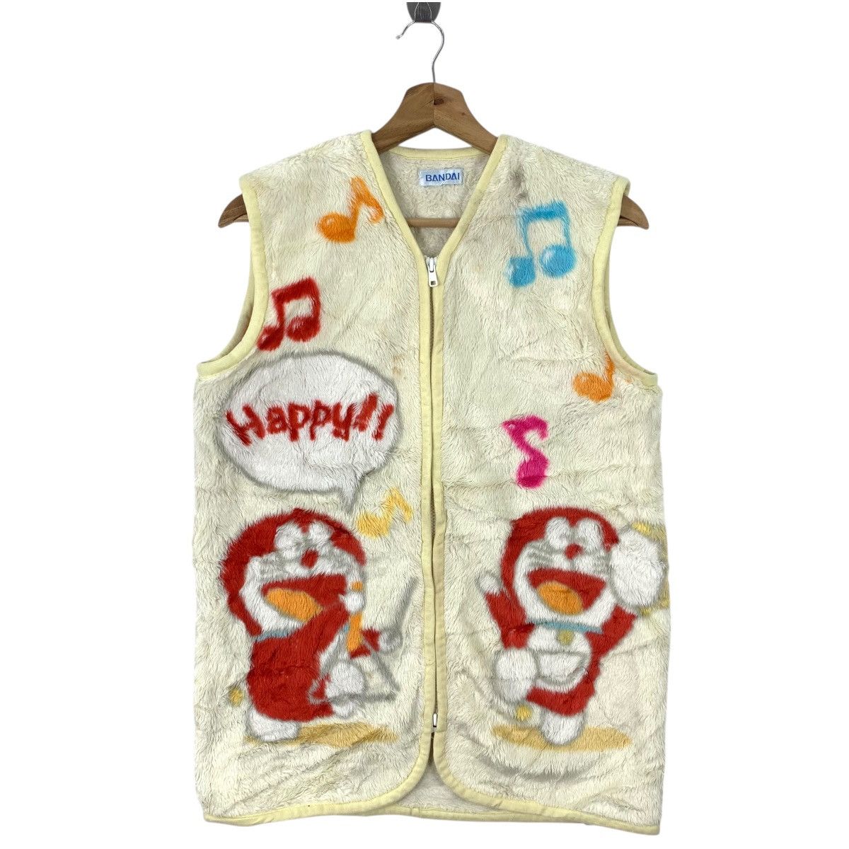 Anime × Japanese Brand × Vintage Vintage DORAEMON BANDAI Japanese Cartoon Fleece Vest Jacket Size US S / EU 44-46 / 1 - 1 Thumbnail