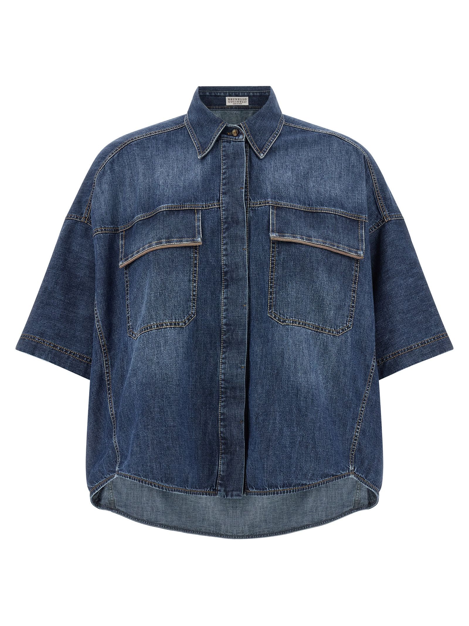 Brunello Cucinelli 'Shiny Pockets' shirt Size M / US 6-8 / IT 42-44 - 1 Thumbnail