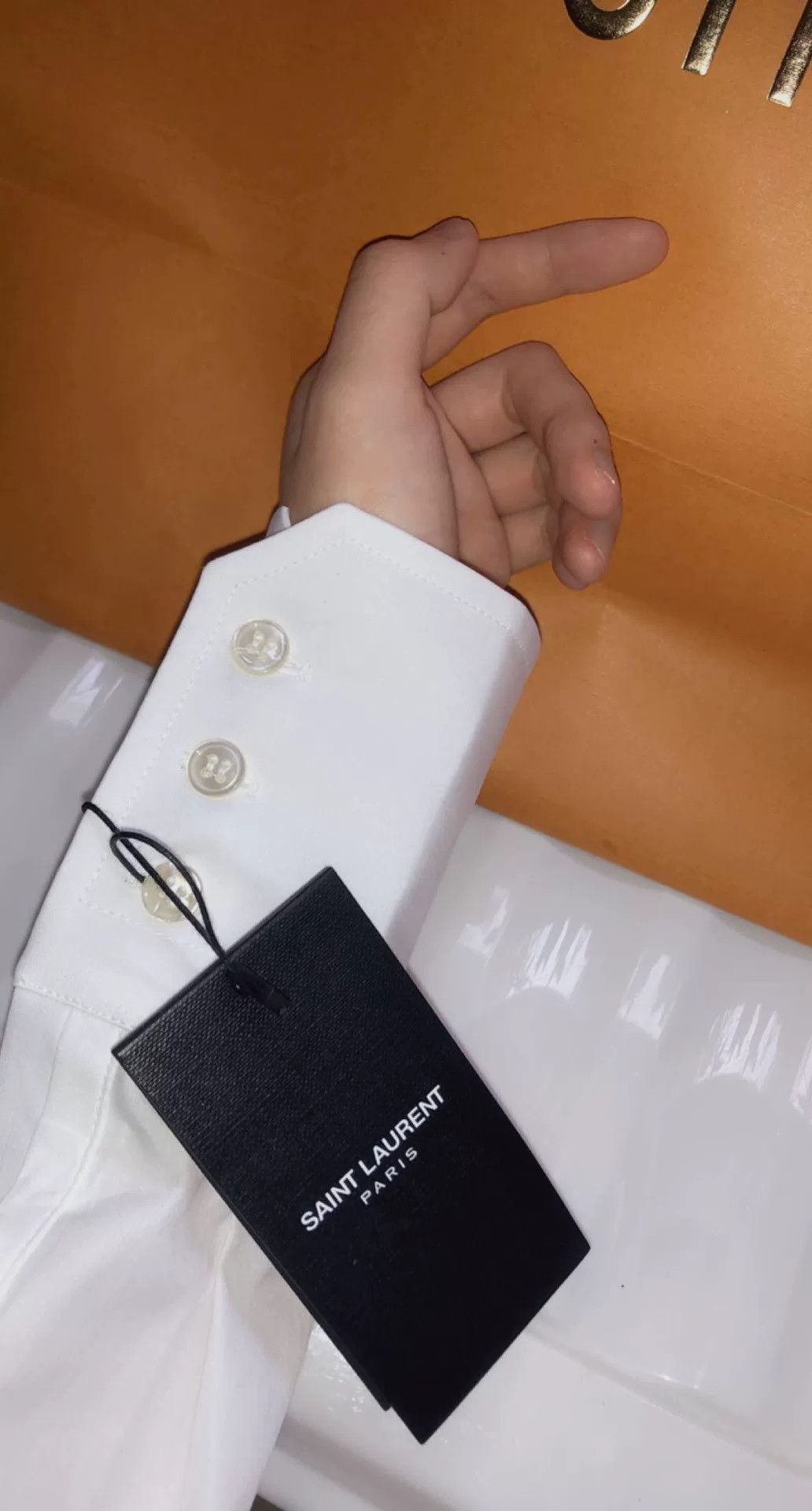 Saint Laurent Paris Saint Laurent Runway Ruffled White Shirt Size S / US 4 / IT 40 - 1 Thumbnail