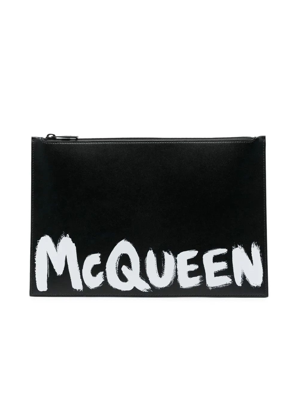 Alexander McQueen ALEXANDER MCQUEEN black graffiti logo leather clutch bag q Size ONE SIZE - 1 Thumbnail
