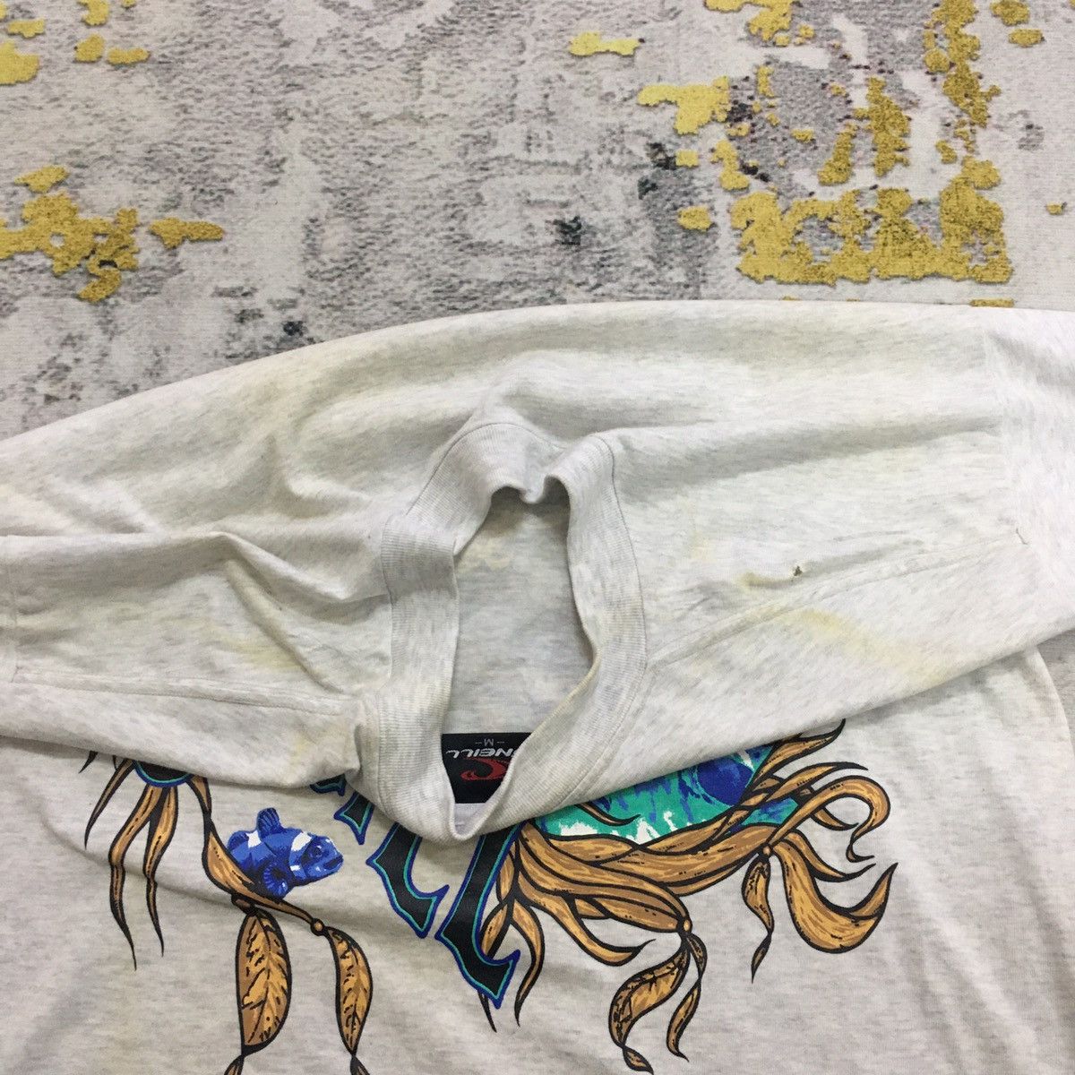 O'Neill × Vintage Vintage O’Neill Women Print White Tee Size US M / EU 48-50 / 2 - 9 Thumbnail