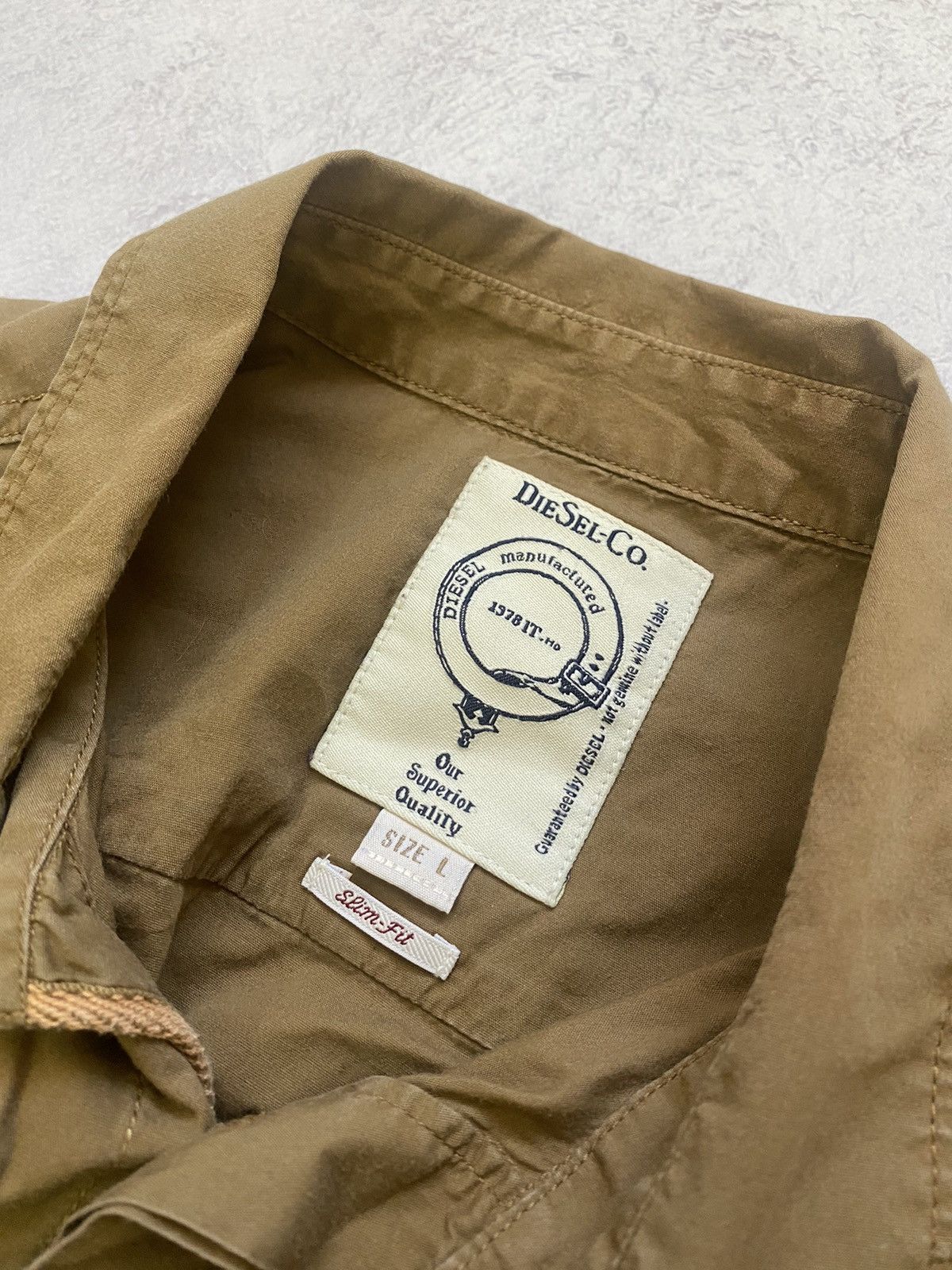Diesel Diesel Vintage Multi Pocket Brown Button Up Y2K Shirt Size L Size L / US 10 / IT 46 - 9 Thumbnail