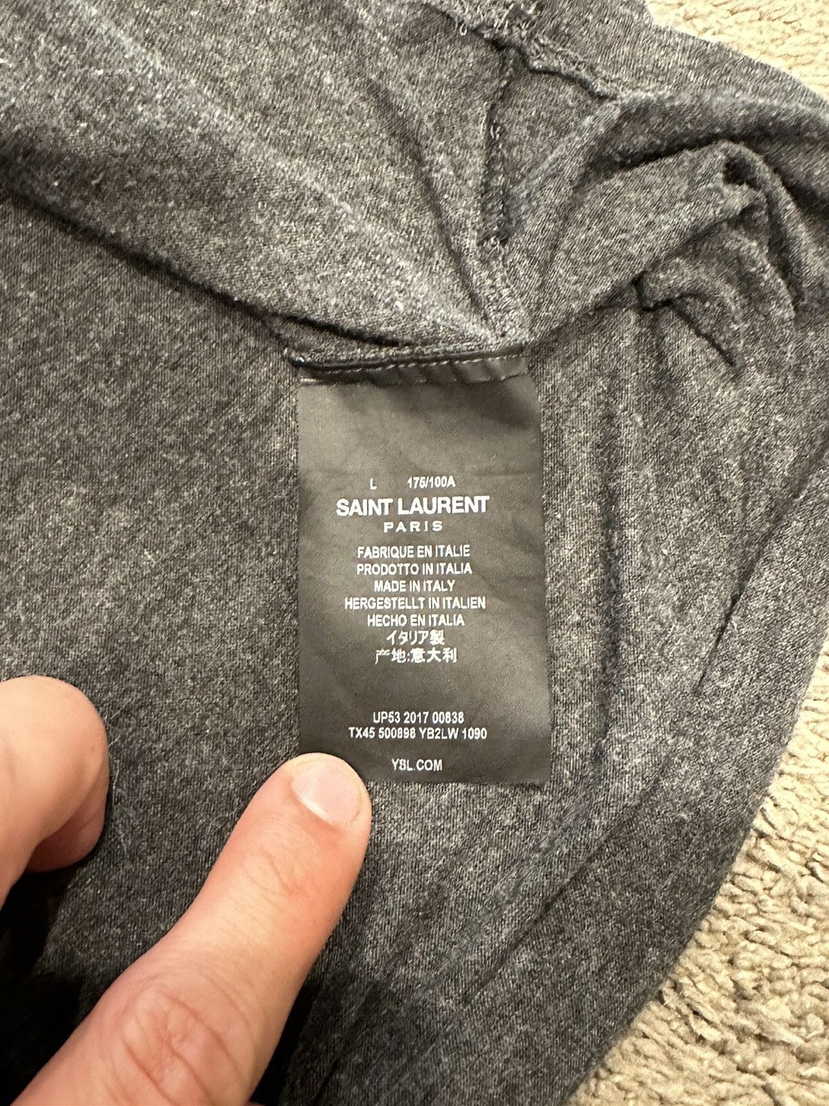 Saint Laurent Paris Saint Laurent Lightning tee Size US L / EU 52-54 / 3 - 4 Thumbnail