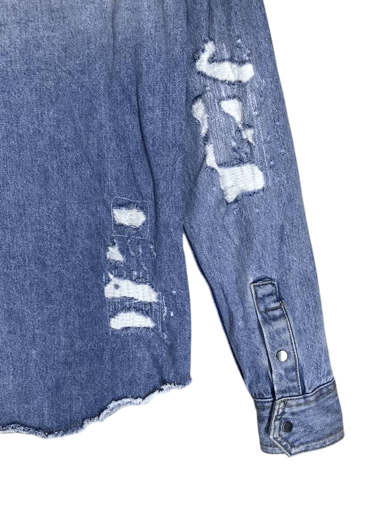 Zara Zara Man Distressed Denim Jackets Size US S / EU 44-46 / 1 - 7 Thumbnail