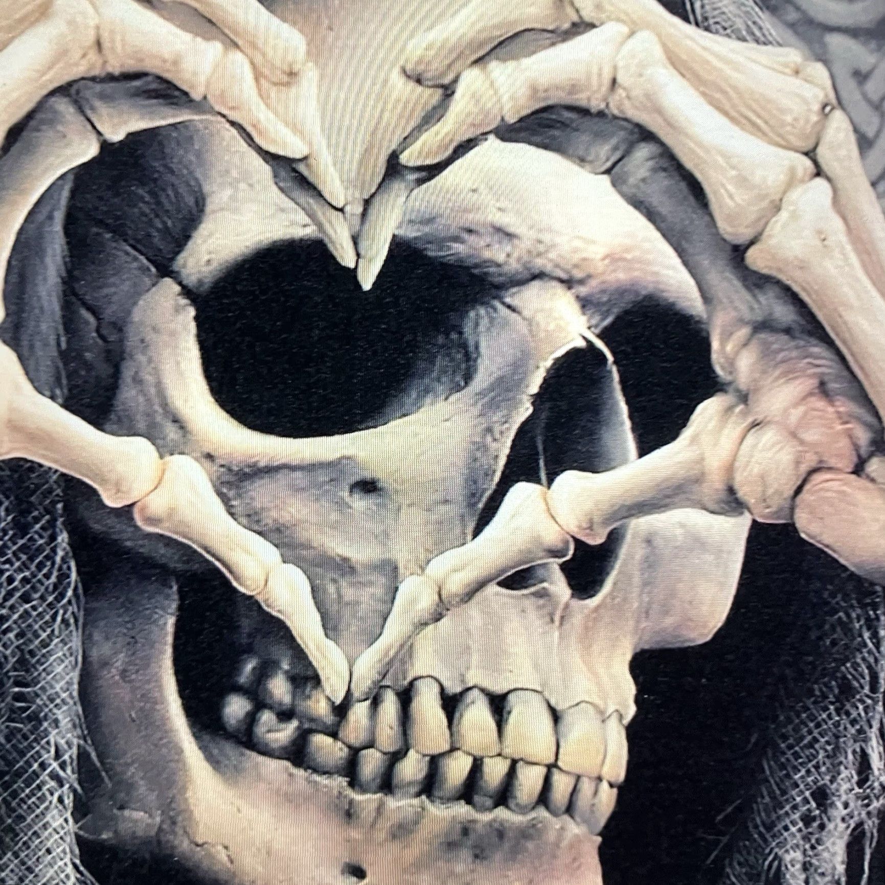 Vintage Men's T-Shirt Death Big Face XL AOP Skeleton Skull Heart Stretch Lightweight Gothic Horror Skull Heart Death Men's Size US XL / EU 56 / 4 - 5 Thumbnail