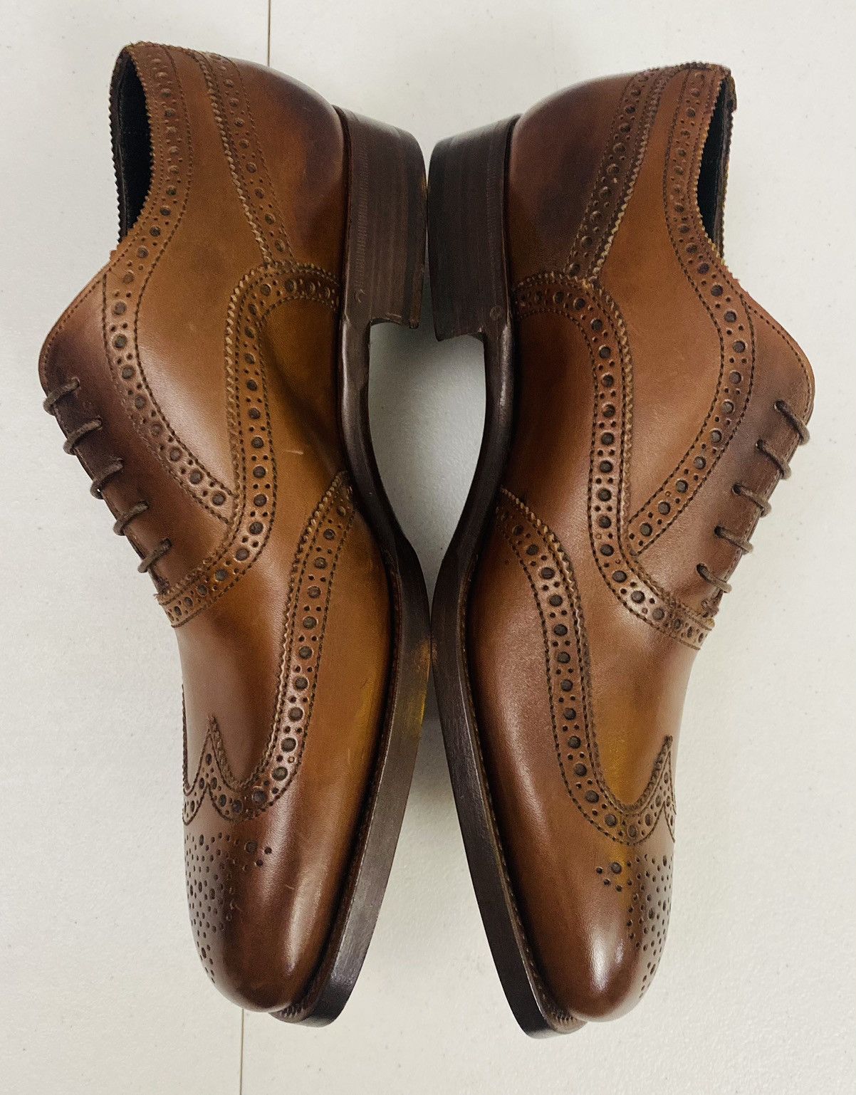 Lidfort Lidfort Brown Princes Leather Brogue Wingtip Oxford 9 US NEW Size US 9 / EU 42 - 8 Thumbnail