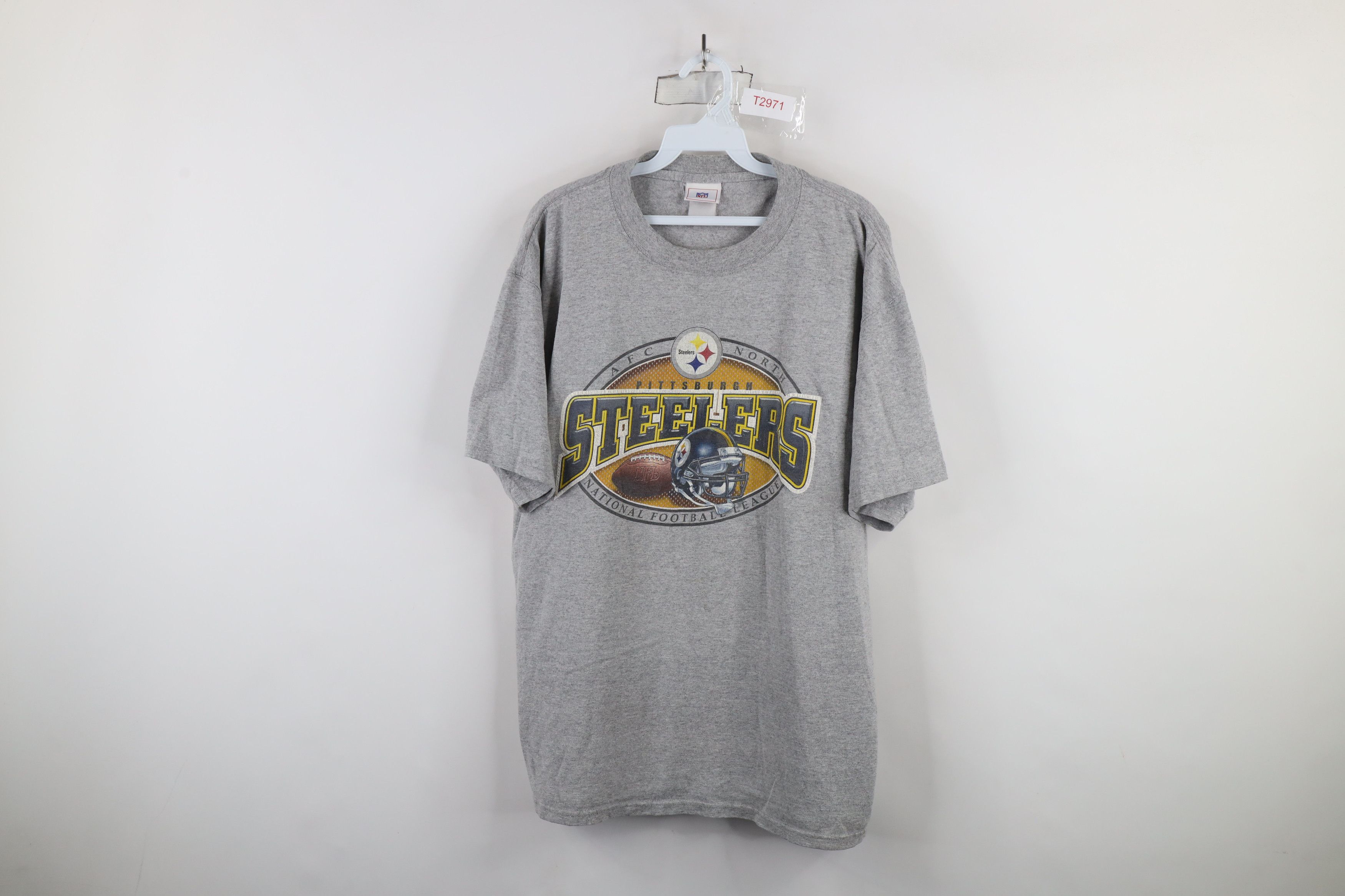 Vintage Vintage Y2K NFL Steelers Football T-Shirt Heather Gray Size US XL / EU 56 / 4 - 1 Thumbnail