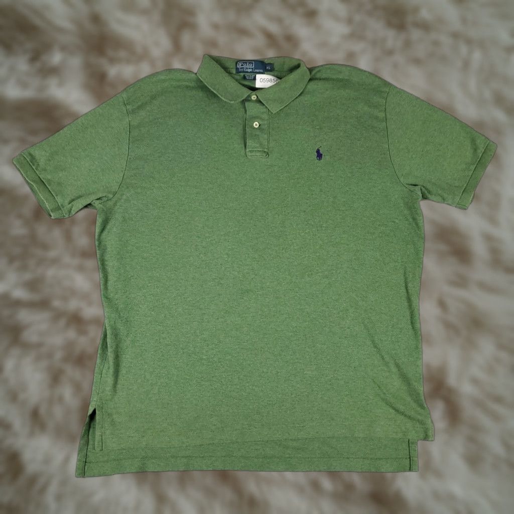 Ralph Lauren VINTAGE Ralph Lauren Polo Shirt Mens XL Green Cotton Short Sleeve Casual Preppy Logo Size US XL / EU 56 / 4 - 1 Thumbnail