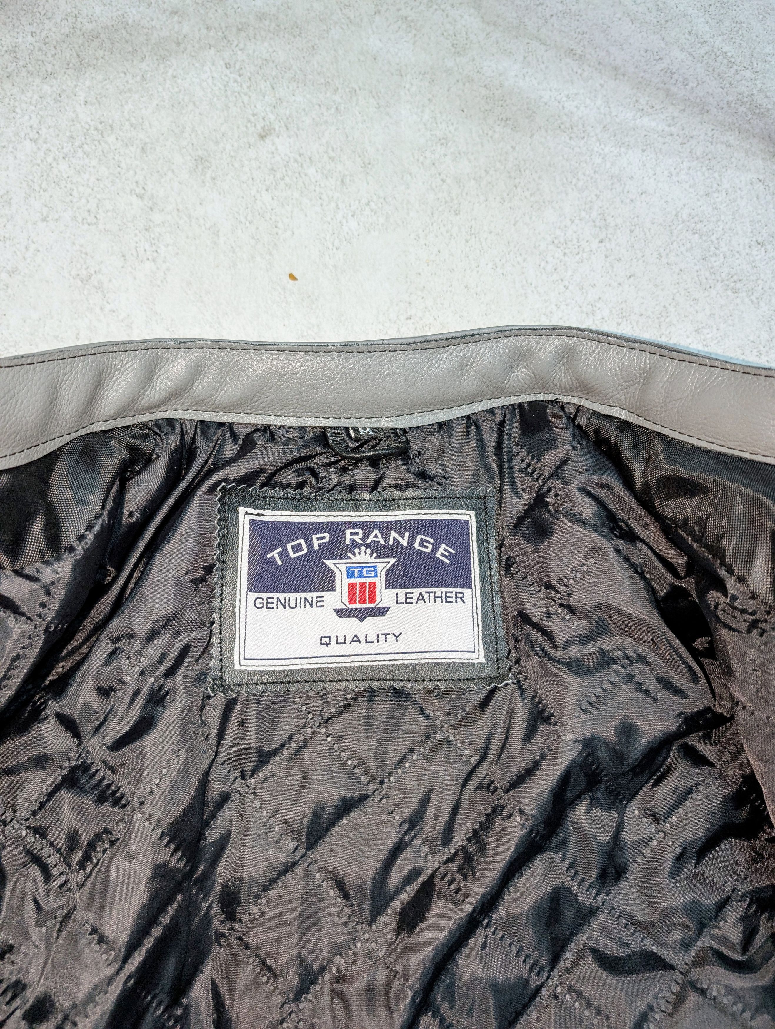 Formula 1 💥 Mercedes Benz 💥 Grey Racing Leather Jacket Streetwear Size US L / EU 52-54 / 3 - 7 Thumbnail