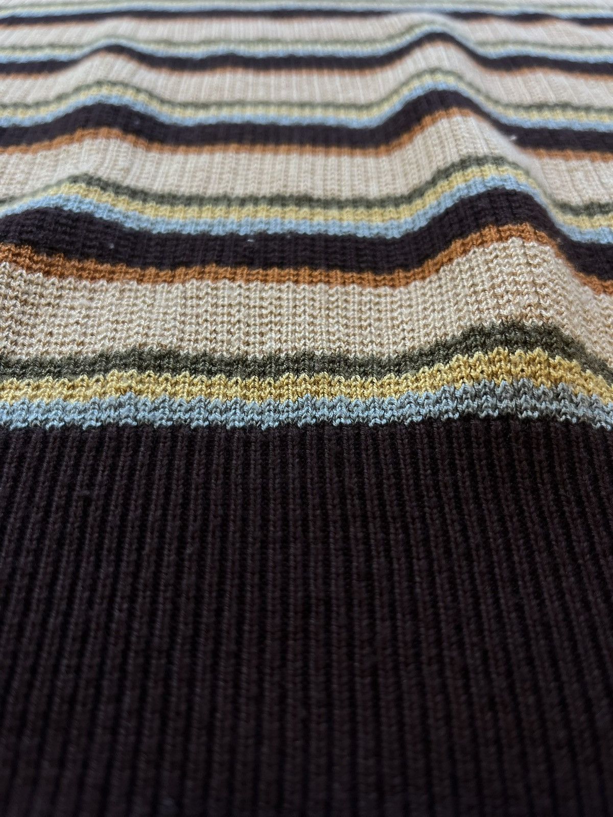 Akademiks Akademiks Knit Polo Shirt XL Brown Tan Striped Retro Y2K Size US XL / EU 56 / 4 - 7 Thumbnail