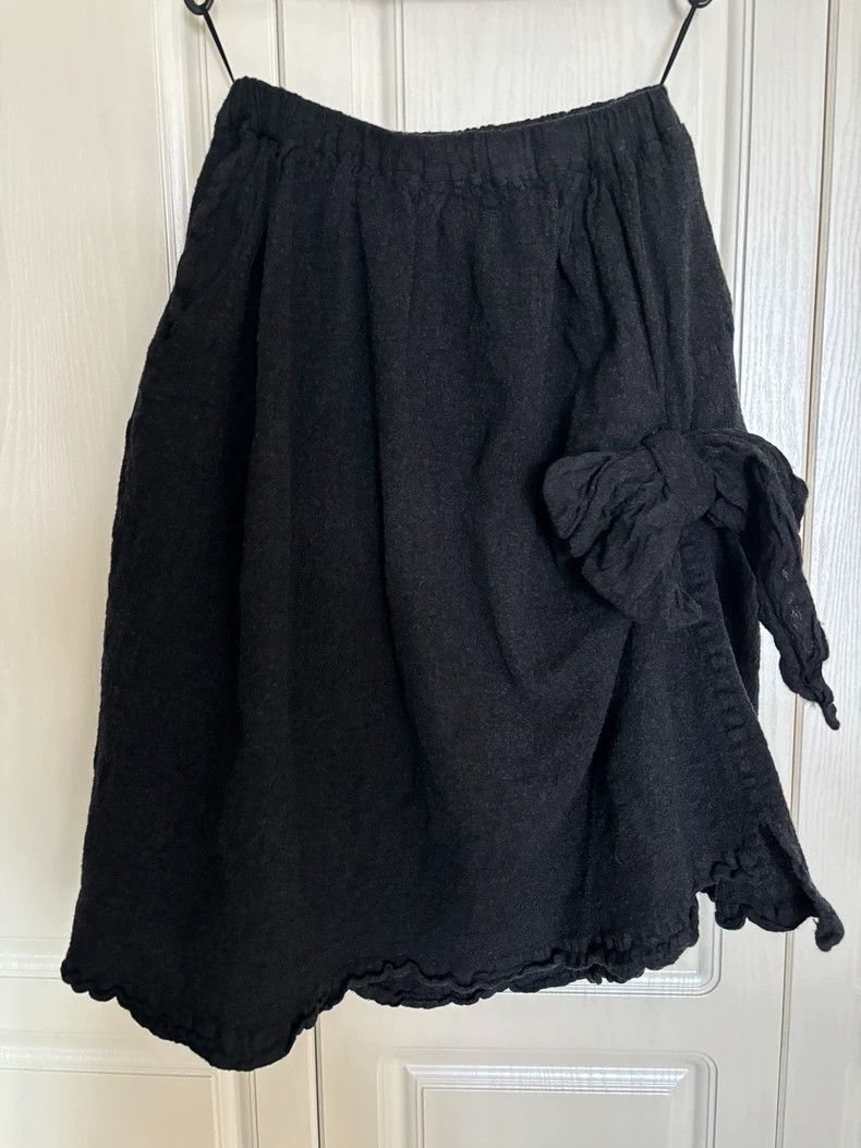 Comme Des Garcons size S Bow Wool Skirt