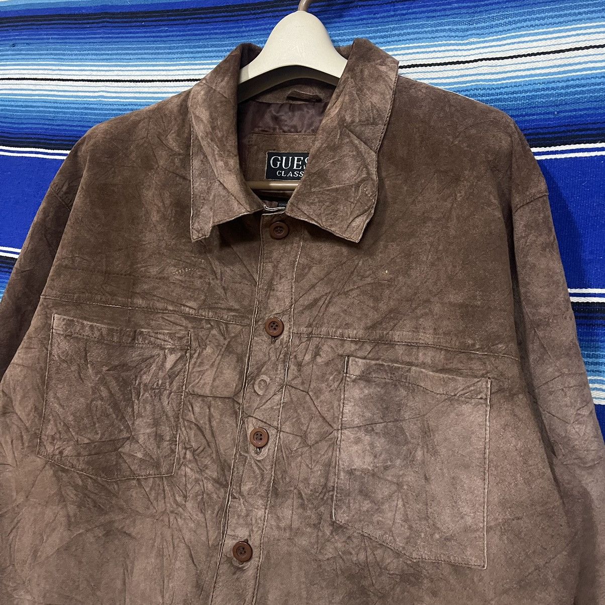 Genuine Leather × Guess × Vintage Vintage GUESS Classic Genuine Leather Shirt Size US S / EU 44-46 / 1 - 2 Thumbnail