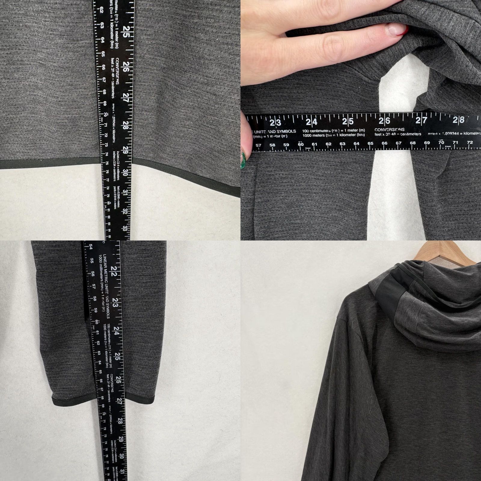 Vintage Hill City Hoodie Mens XL Gray Performance Pullover Stretch Zip Pockets Athletic Size US XL / EU 56 / 4 - 8 Thumbnail