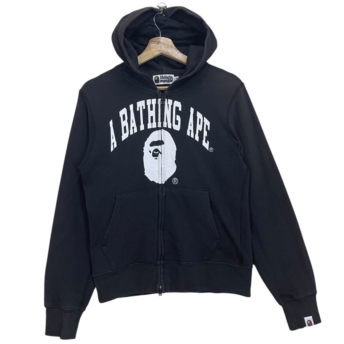 Bape × Vintage A Bathing Ape Shall Never Kill Ape Big Logo Zipper 