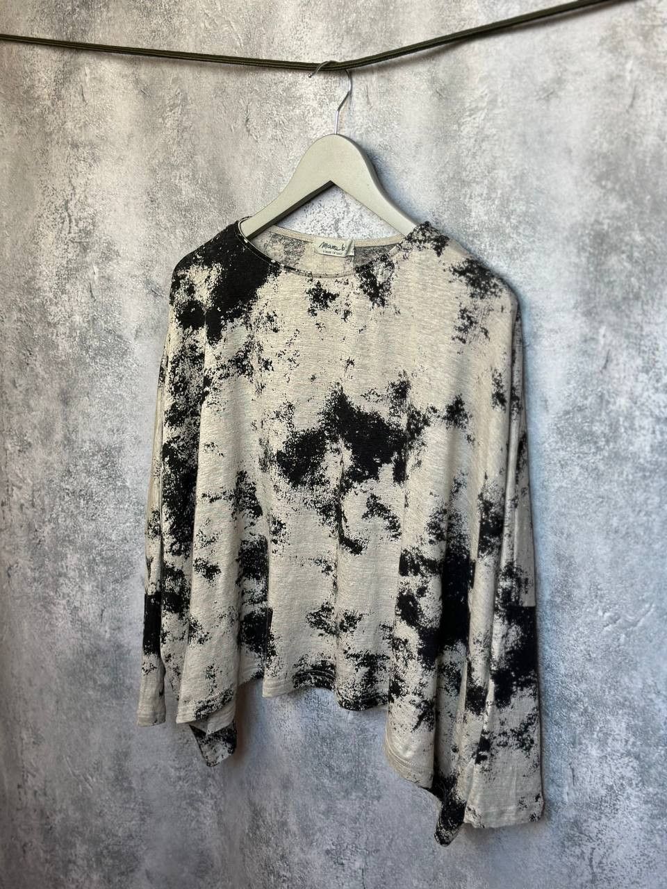 Designer Mama B Kira LS Linen Printed Jersey Jumper Made in Italy Size M / US 6-8 / IT 42-44 - 1 Thumbnail