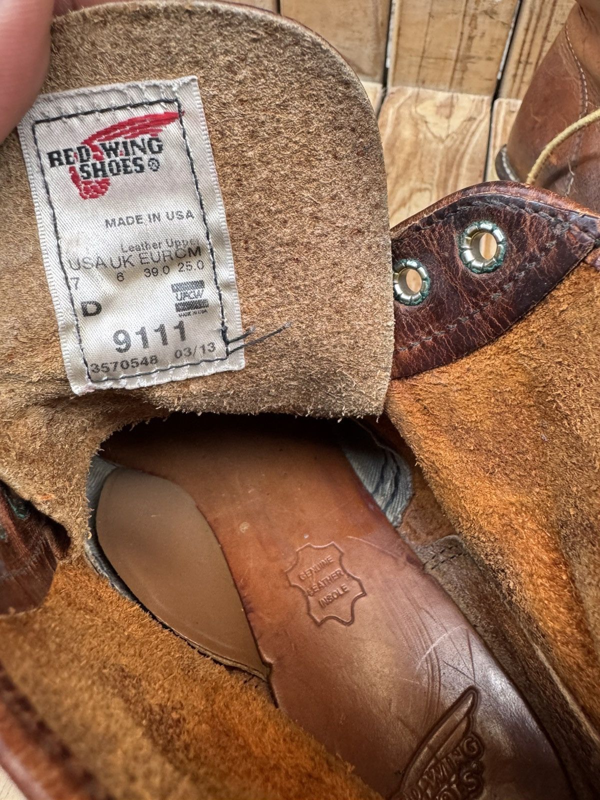 Red Wing Red Wing 9111 Chukka Brown leather boots EUR 39 UK 6 US 7 D Size US 7 / EU 40 - 23 Thumbnail