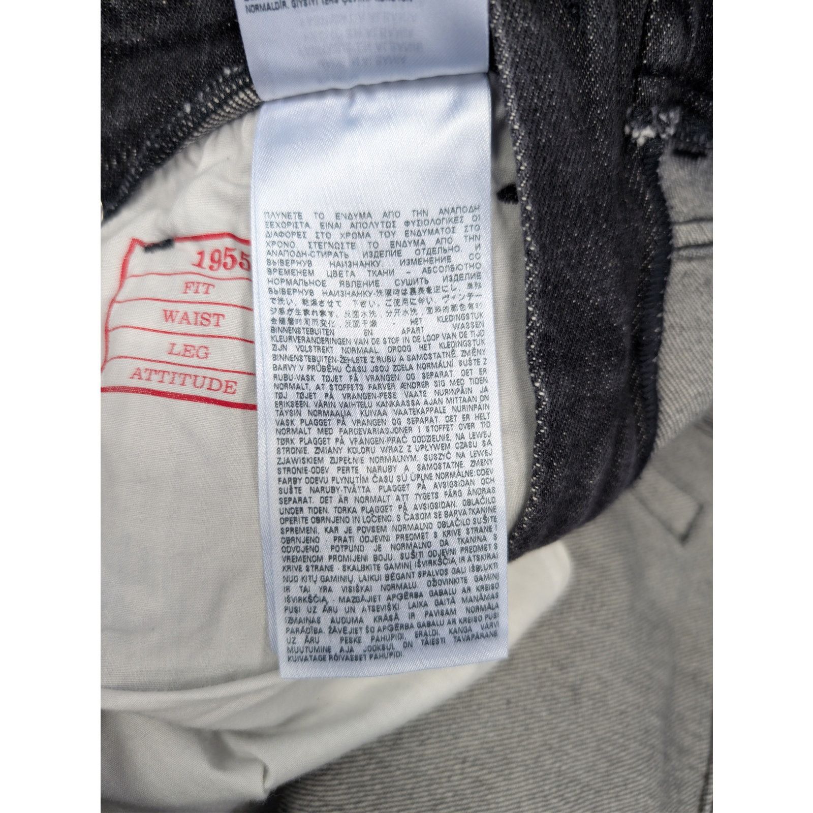 Diesel o1rshd1 D-Viker regular straight-leg jeans black / dark grey Size US 32 / EU 48 - 16 Thumbnail