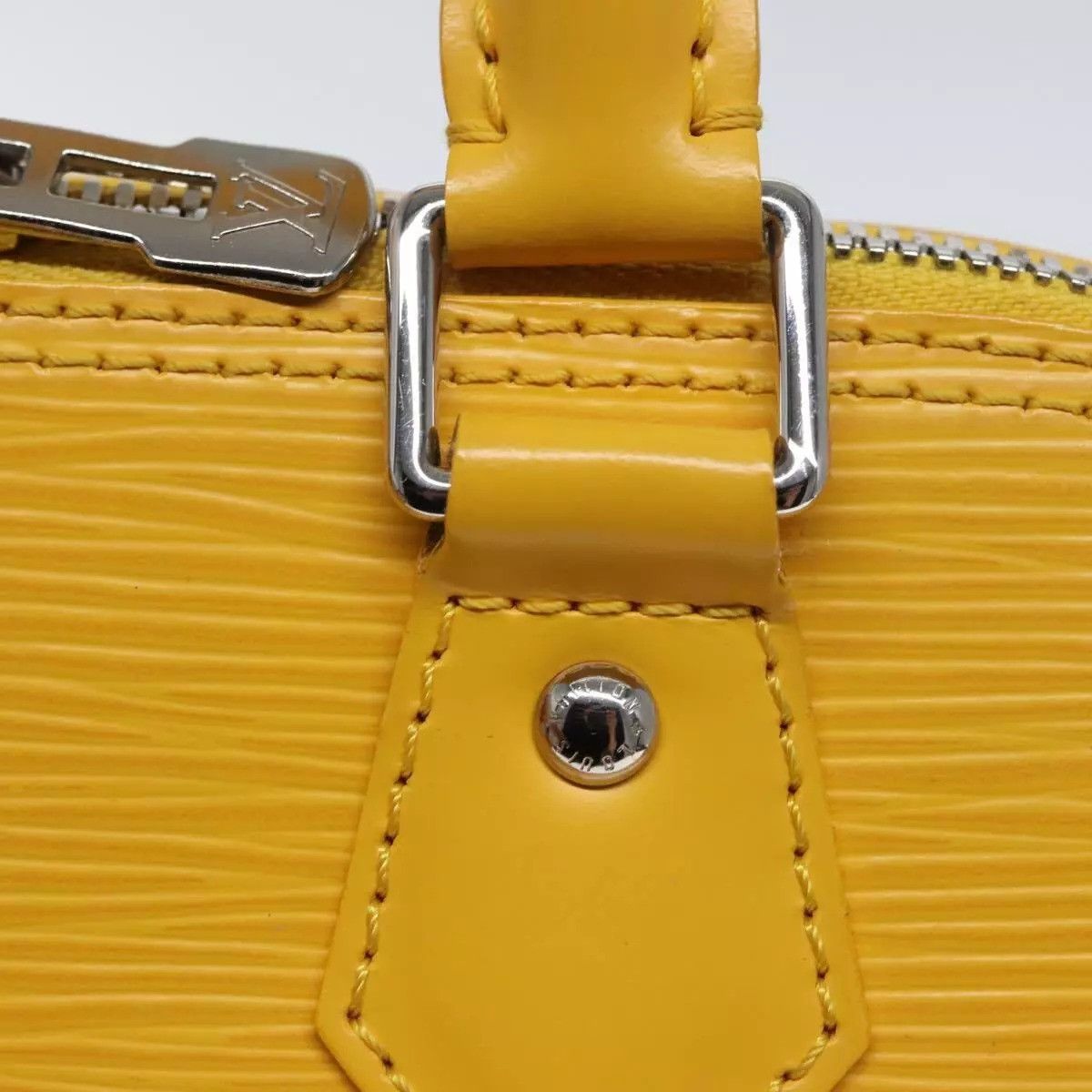 Louis Vuitton LOUIS VUITTON Epi Alma PM Hand Bag Yellow Citron Size ONE SIZE - 5 Thumbnail