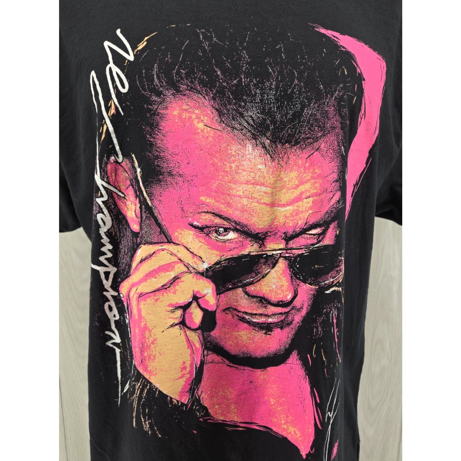Champion Chris Jericho Le Champion AEW Shirt Black Pink XL Shirt Wrestling Mens Short Sleeve T-Shirt Graphic Print Size US XL / EU 56 / 4 - 3 Thumbnail