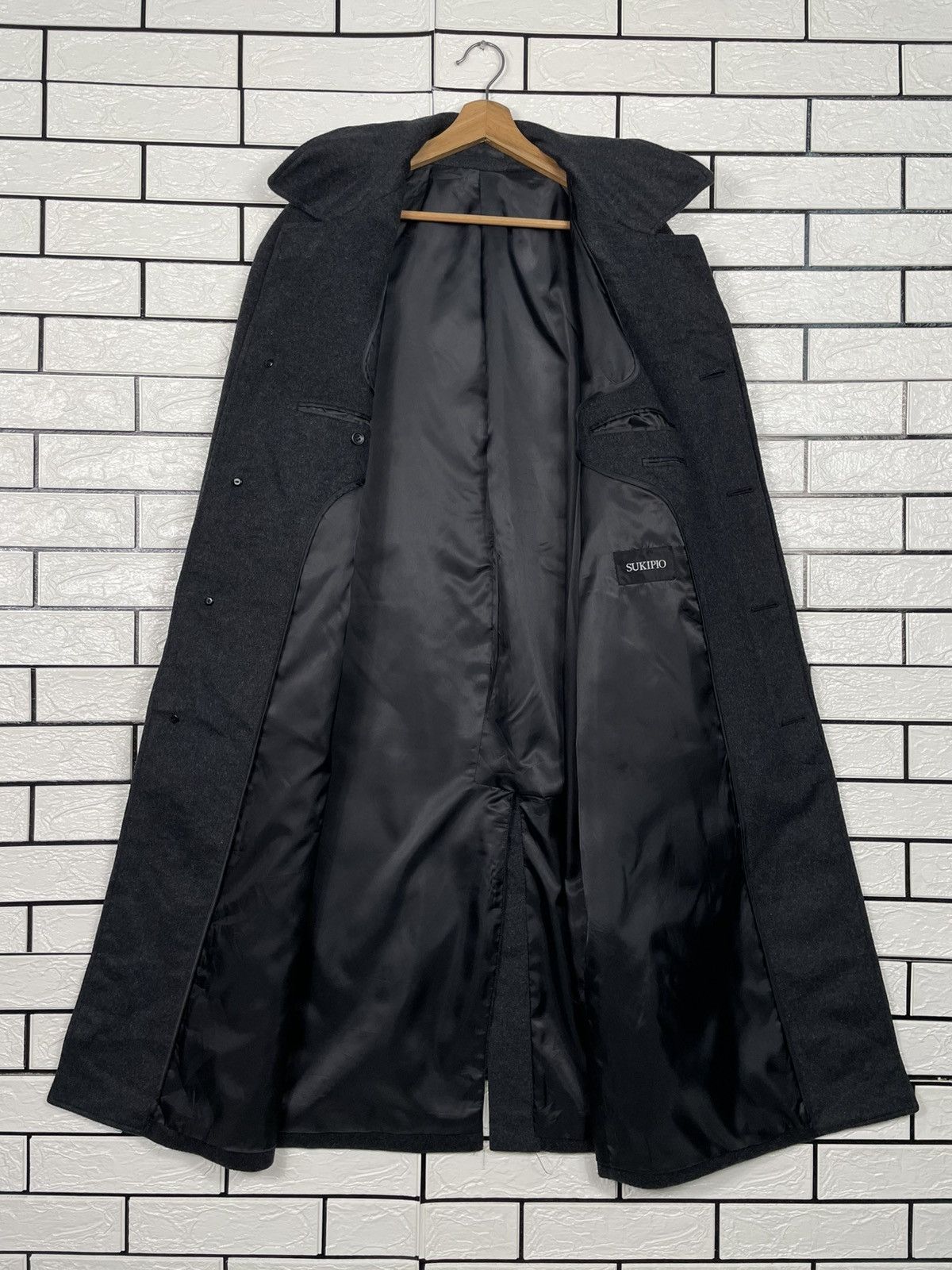 Japanese Brand Japanese Brand Sukipio Black Wool Coat Size US L / EU 52-54 / 3 - 12 Thumbnail