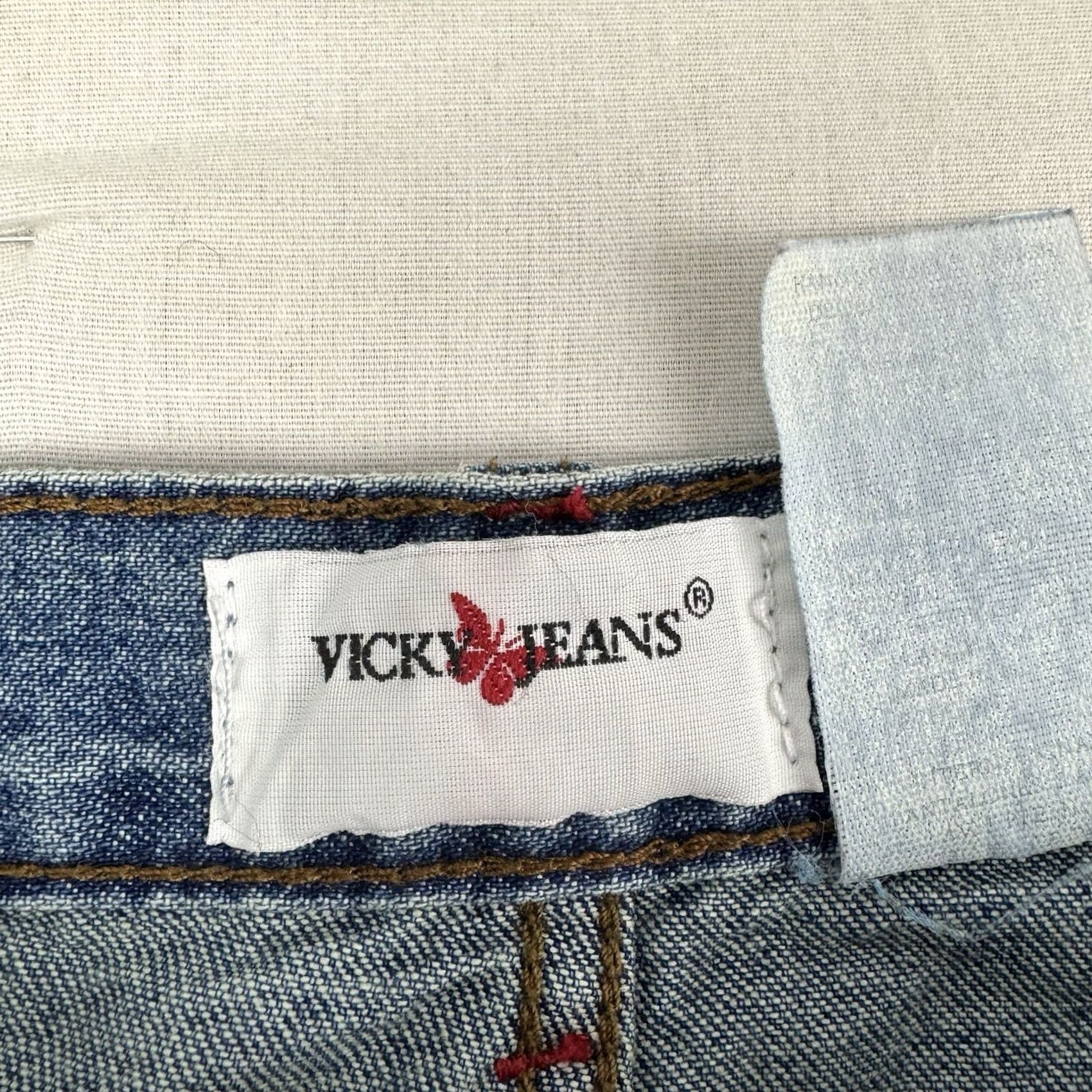 Vintage VINTAGE Vicky Jeans Womens 9 Bootcut Jeans Hipster Hippie Y2K 90s Low Rise Blue Size 30" / US 8 / IT 44 - 3 Thumbnail