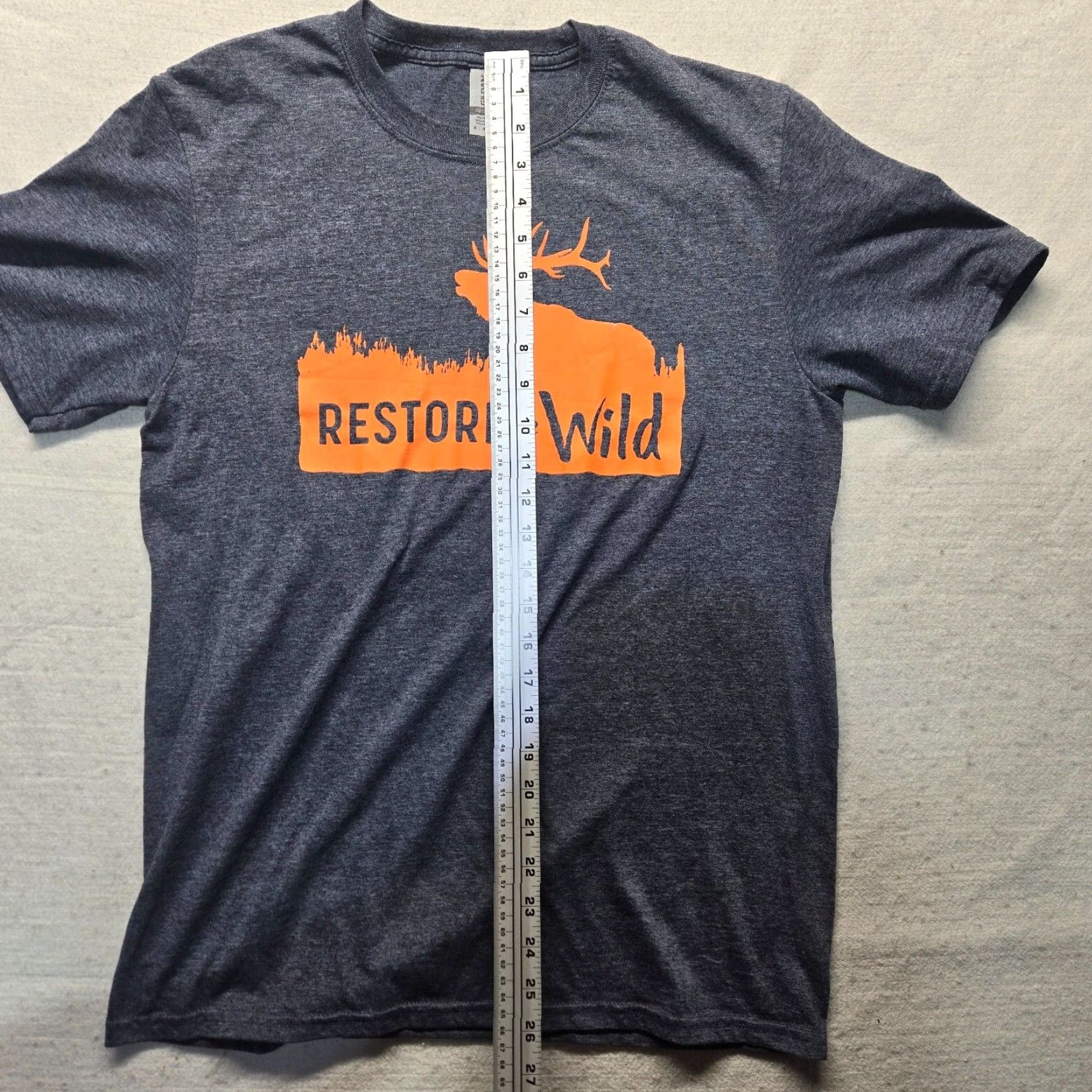 Vintage VINTAGE Restore the Wild Moose Gray T-Shirt Adult Medium 90s Nature Animals Mens Size US M / EU 48-50 / 2 - 6 Thumbnail