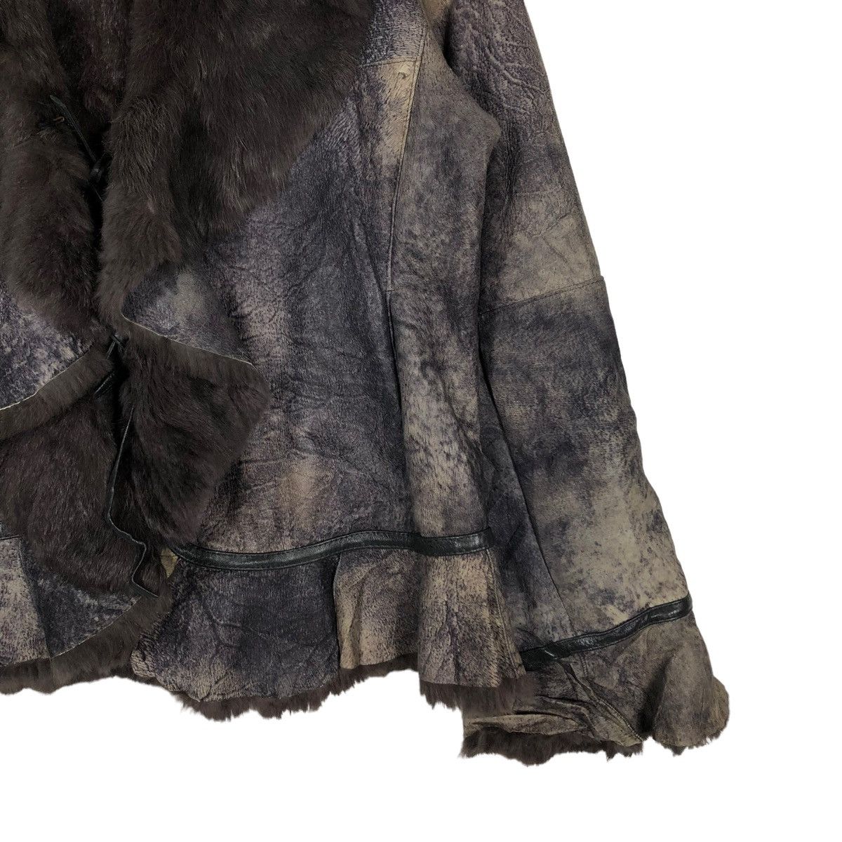 Japanese Brand 🔥VINTAGE LEATHER JACKET PATCHWORK CONCERTINA MINK FUR Size M / US 6-8 / IT 42-44 - 5 Thumbnail