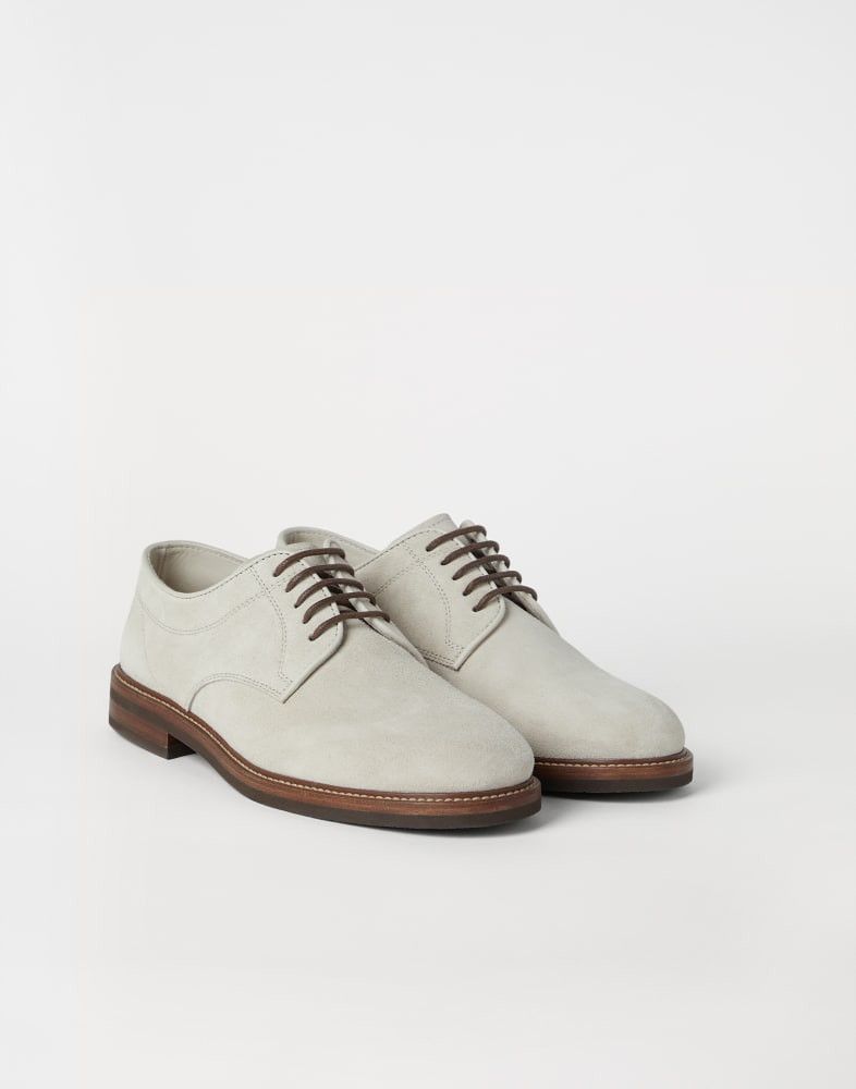 Brunello Cucinelli o1w1db10925 Pair Of Laced Shoes in Light Beige Size US 7 / EU 40 - 2 Thumbnail
