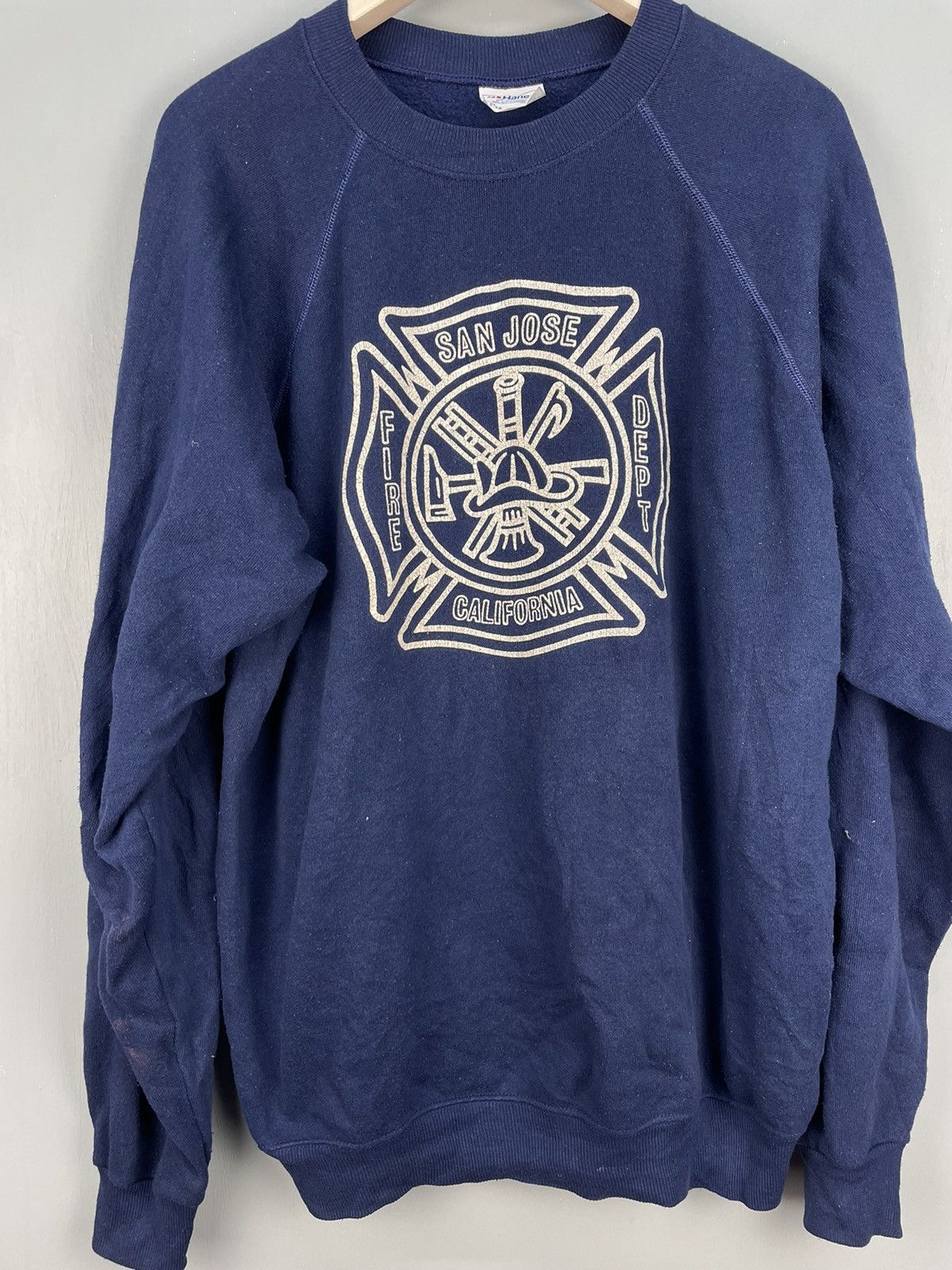 Vintage Vintage 80s San Jose Fire Dept California sweatshirt Size US XL / EU 56 / 4 - 3 Thumbnail