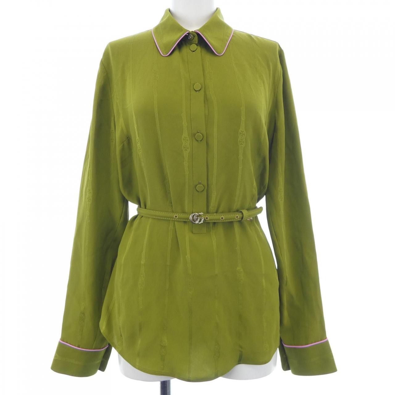 Gucci Gucci Gucci Silk Shirt Textile Tops 808595Z8BWG DUTY FREE for USA Size ONE SIZE - 1 Thumbnail