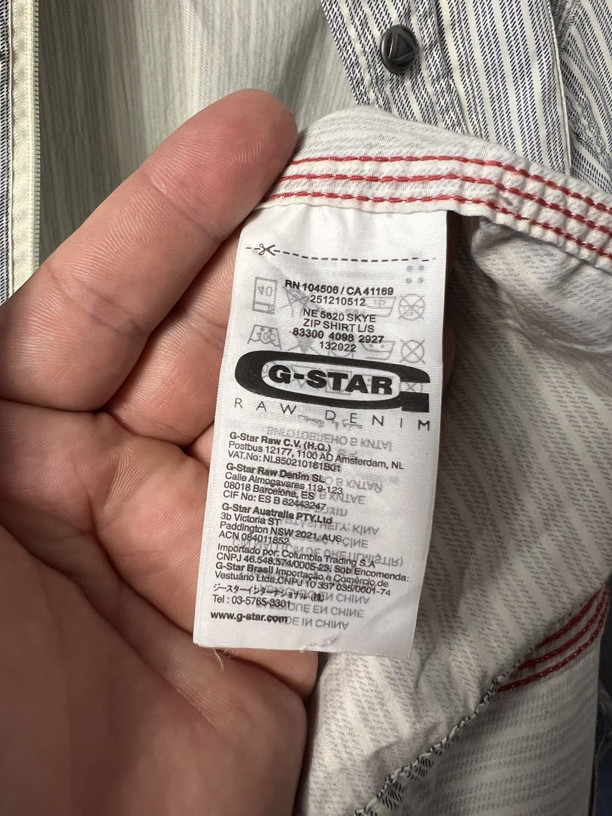 G-Star Rare G-Star RAW Ne 5620 Skye Zip Shirt Long Sleeve With Logo Size US XL / EU 56 / 4 - 19 Thumbnail