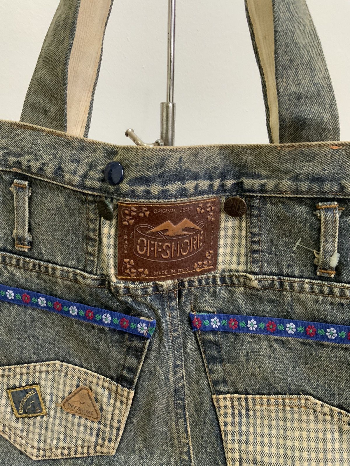 If Six Was Nine Offshore Italian Custom Denim Patchwork Tote Bag Size ONE SIZE - 4 Thumbnail