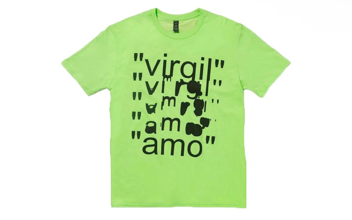 image of Moma x Off White Virgil Abloh X Mca Figure Of Speech T-Shirt Size M in Neon Green, Men's