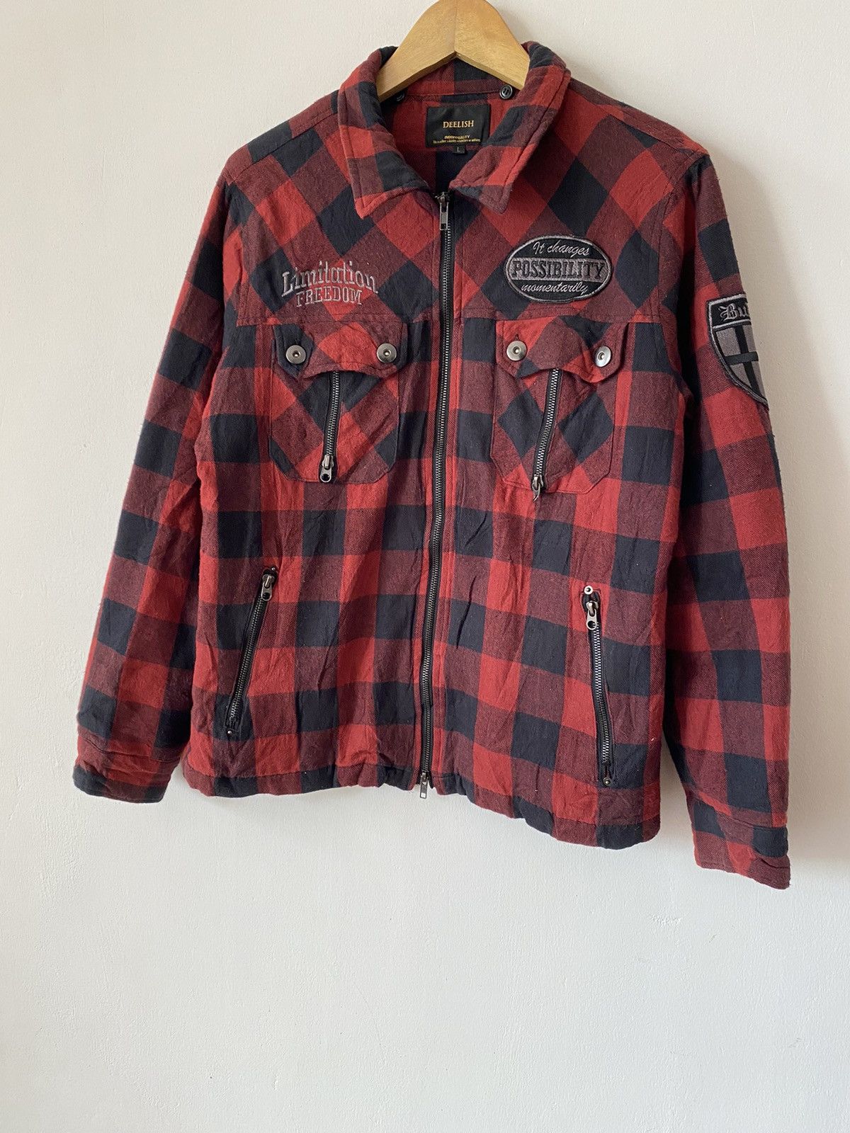 If Six Was Nine × Japanese Brand × Le Grande Bleu (L.G.B.) DEELISH Plaid Tartan Jacket LGB Punk Bondage Size US L / EU 52-54 / 3 - 3 Thumbnail