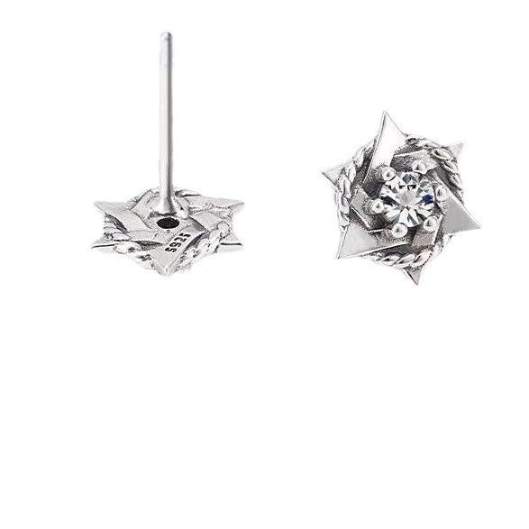 Jewelry Vintage Earrings One Pairs Chrome Jewelry Size ONE SIZE - 5 Thumbnail