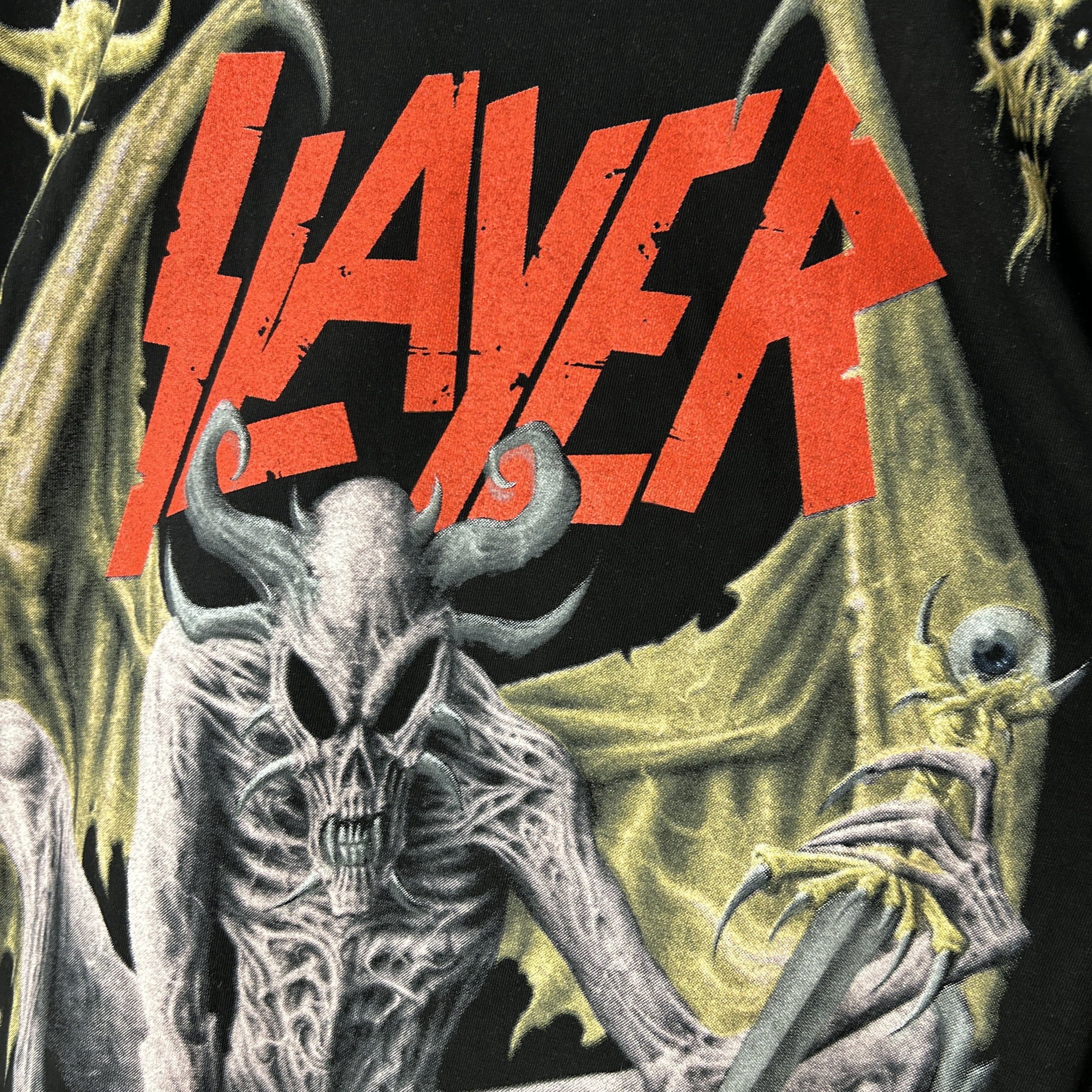Band Tees Vintage Slayer Demon Allover Print 1994 Band T-shirt Size US XL / EU 56 / 4 - 4 Thumbnail