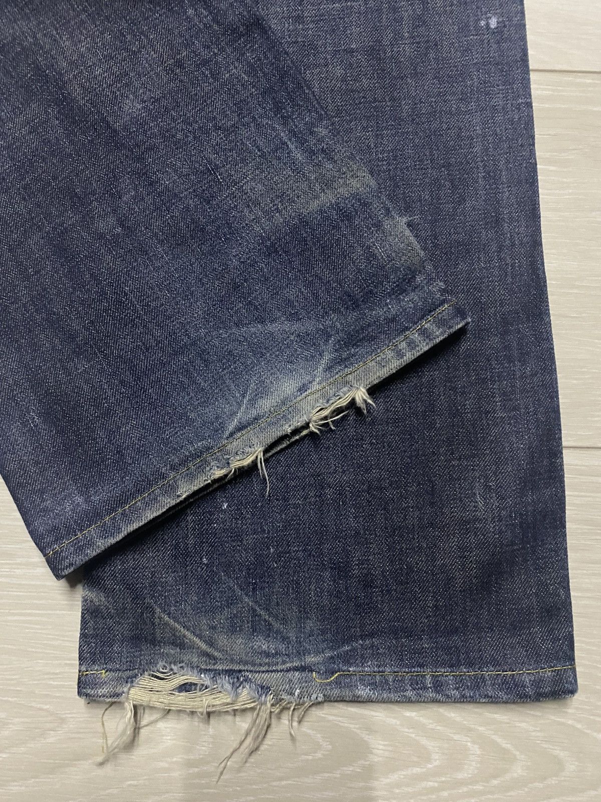Number (N)ine Vintage Lee Riders Splatter Effect Paint Flare Repair Jeans Size US 29 - 14 Thumbnail