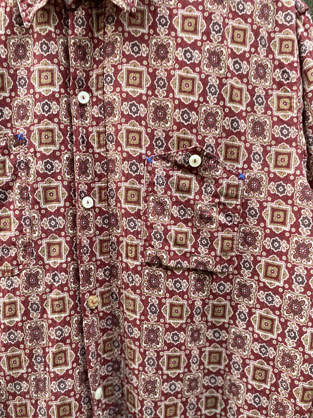 Sugar Cane Sugar Cane Light Rayon Paisley Button Shirt Size US L / EU 52-54 / 3 - 3 Thumbnail