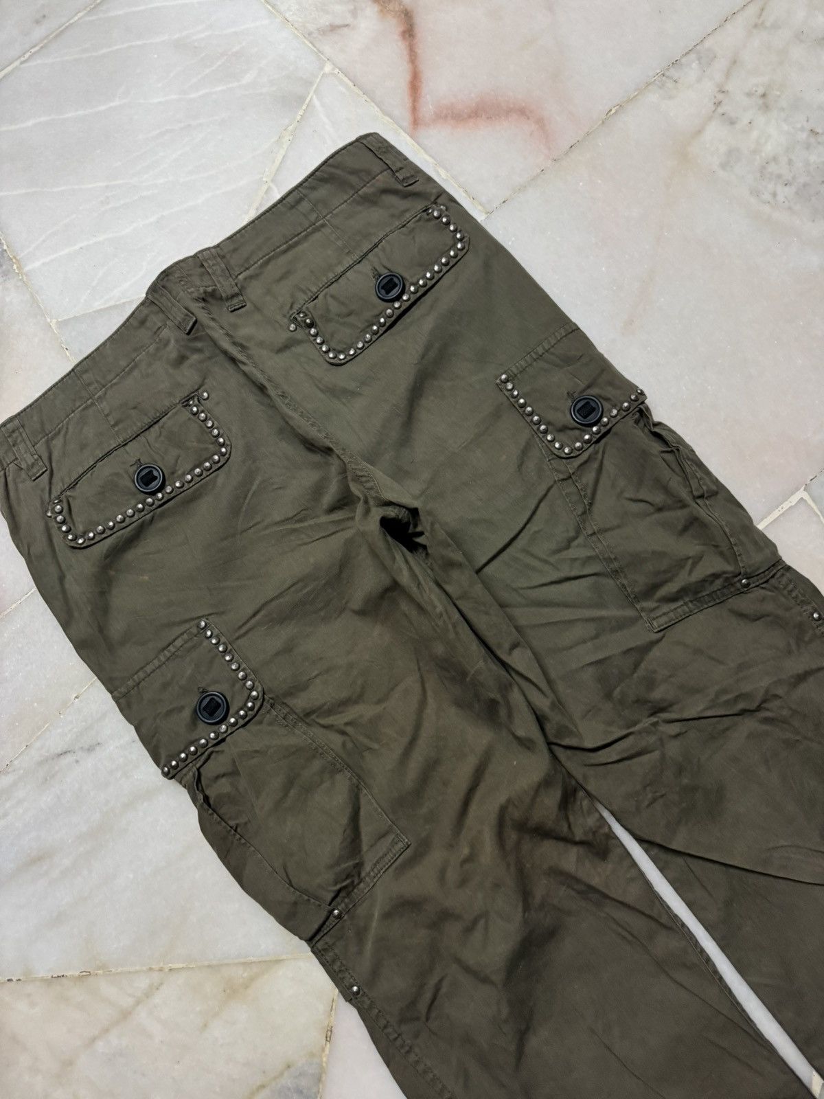 Seditionaries 💥STUDDED PUNK CARGO MADE IN JAPAN PARACHUTE RARE Size US 33 - 19 Thumbnail