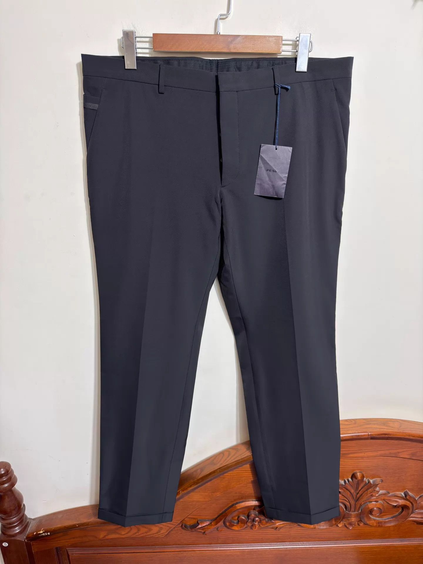 Prada Prada Slim Fit Smoky Black Tech Trousers 54 Size US 38 / EU 54 - 1 Thumbnail