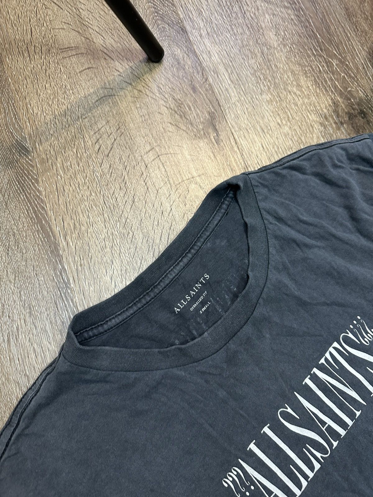 Allsaints AllSaints T-Shirt Graphite Faded Big Logo Size US XS / EU 42 / 0 - 3 Thumbnail
