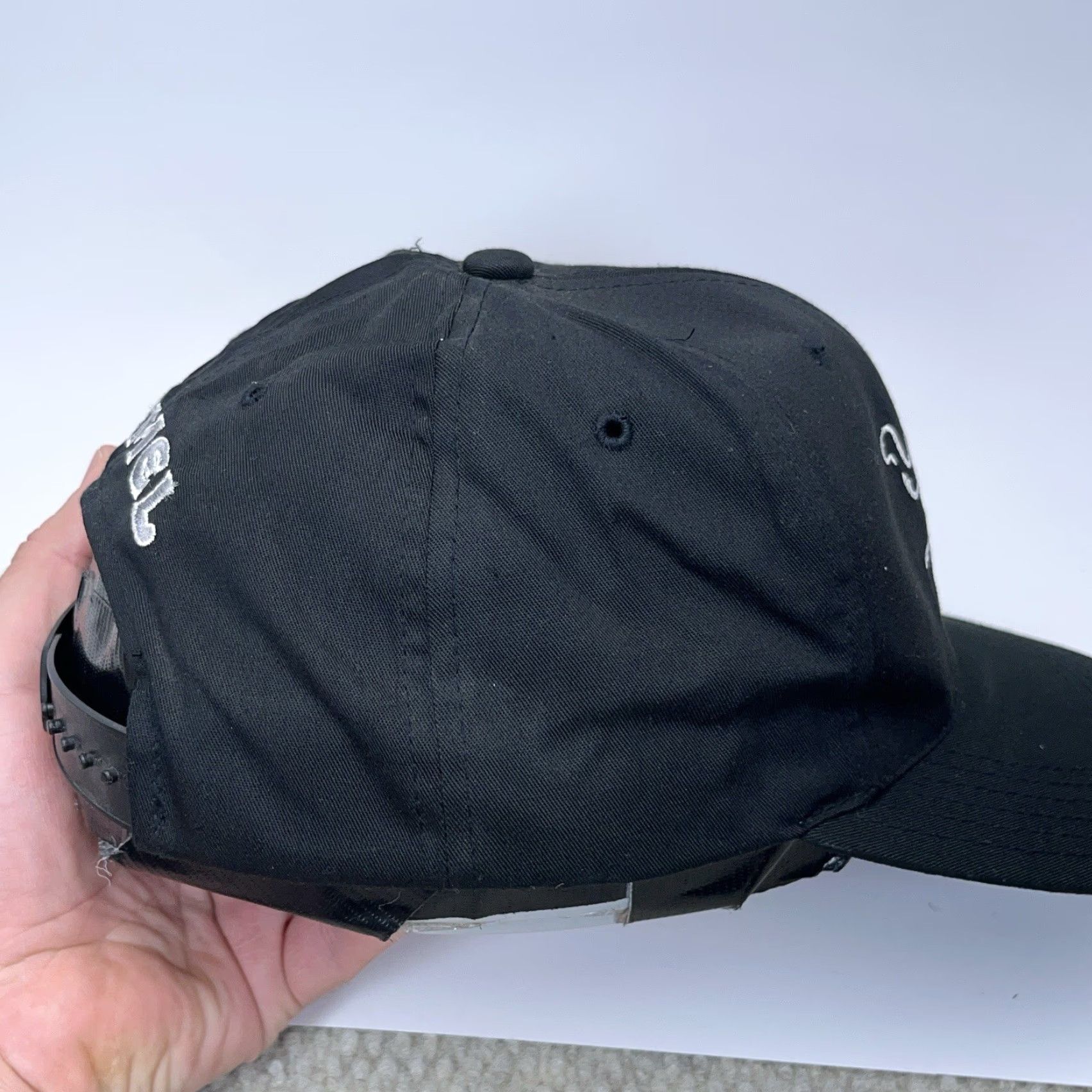 Vintage VINTAGE R.O.C. Hat Cap Snapback Black 90s Y2K Cigarettes Tobacco Promo Corduroy Adjustable Baseball Cap Men Size ONE SIZE - 6 Thumbnail