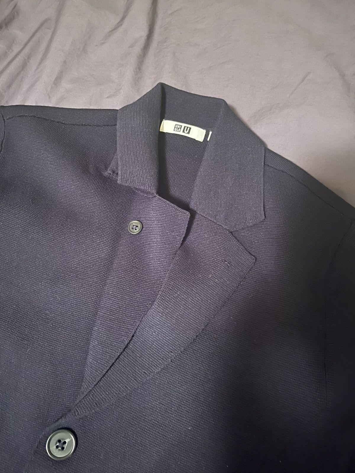 Lemaire × Uniqlo Uniqlo U Navy Knit Blazer Size US XS / EU 42 / 0 - 4 Thumbnail