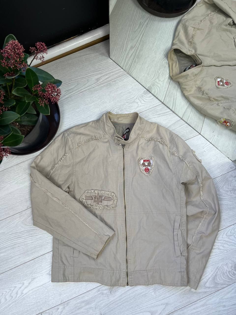 Diesel × Vintage Rare Vintage By Diesel Linen Oversize Cowboy Western Jacket Size US L / EU 52-54 / 3 - 1 Thumbnail