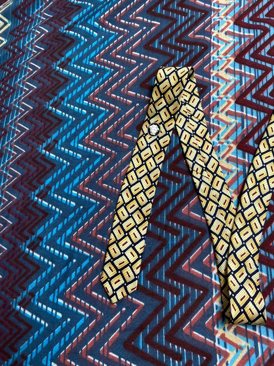 Versace Versace Tie Men`s Pointed Print Vintage Casual Clasic Size ONE SIZE - 5 Thumbnail