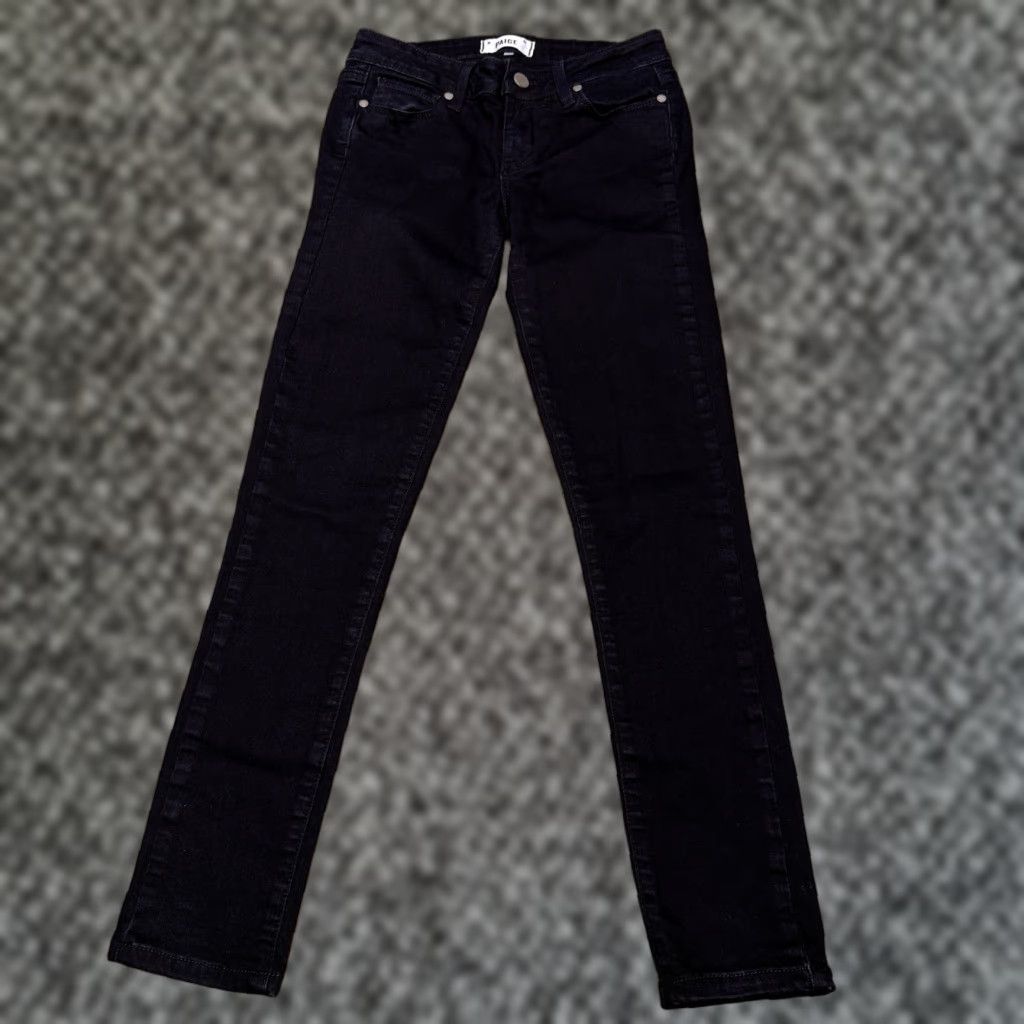 Paige Paige Jeans Women 25 Black Ankle Skinny Low Rise Stretch USA Size 42" / US 20 - 1 Thumbnail